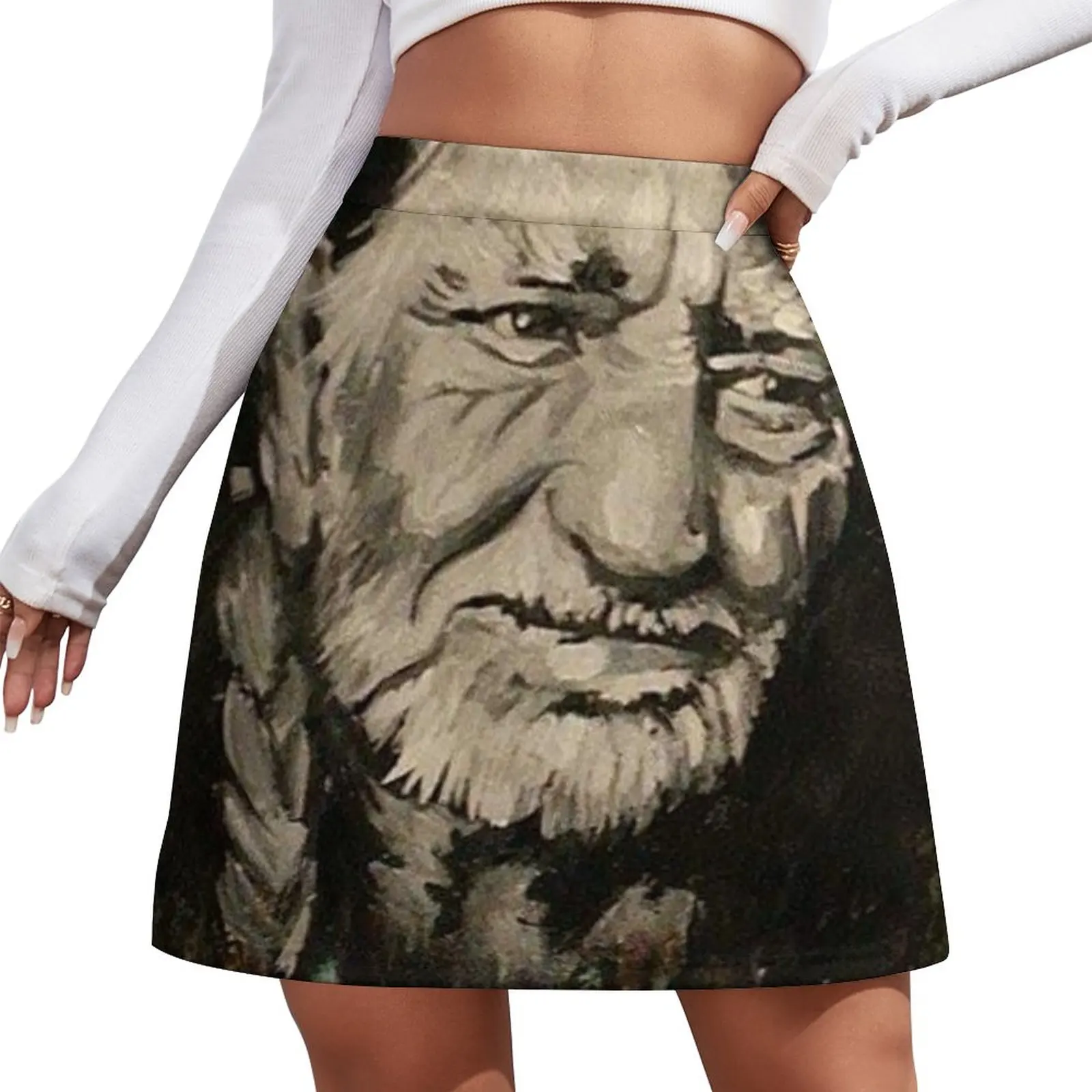 Willy Nelson Mini Skirt women clothes 90s aesthetic Summer women's clothing