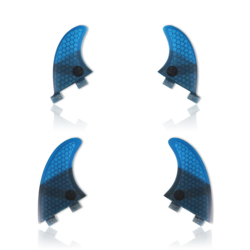 Sup Board UPSURF FCS M+GL Size Honeycomb Fibreglass Fin Blue Color Quilhas Double Tabs Surf Fins
