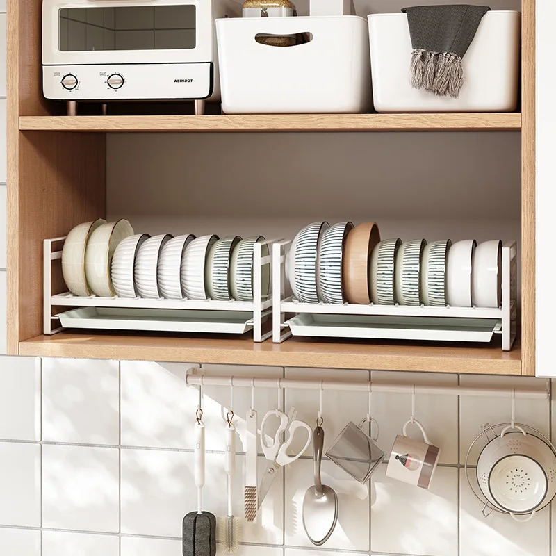 Kitchen Cabinet Organizer Rack Bowl and Plate Storage Dish Racks