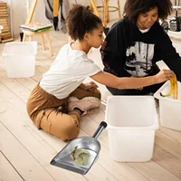 Stainless Steel Dustpan Kitchen Cleaning Simple Home Household Garbage Plastic Office 2