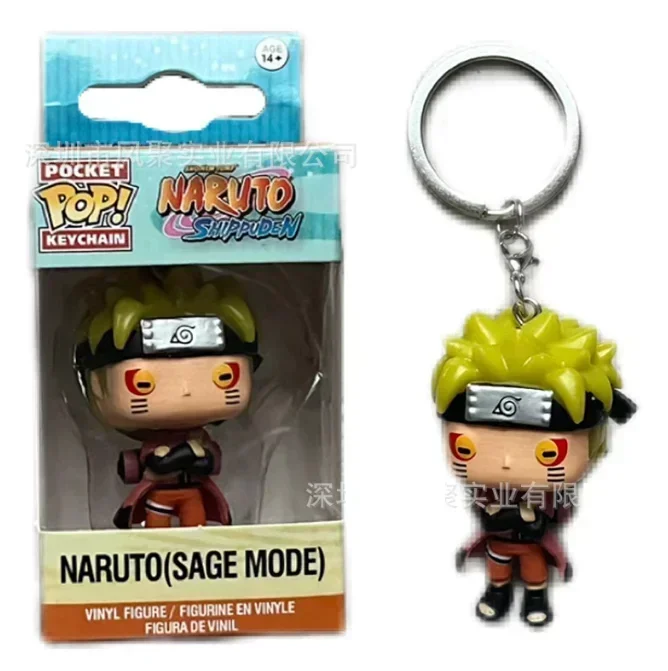 thumbnail image 1 of Funko POP NARUTOs Pain Kurama Sasuke Kakashi Minato Namikaze Itachi con cuervos Sasuke Uchiha llavero de bolsillo modelo juguetes regalos, 1 of 5