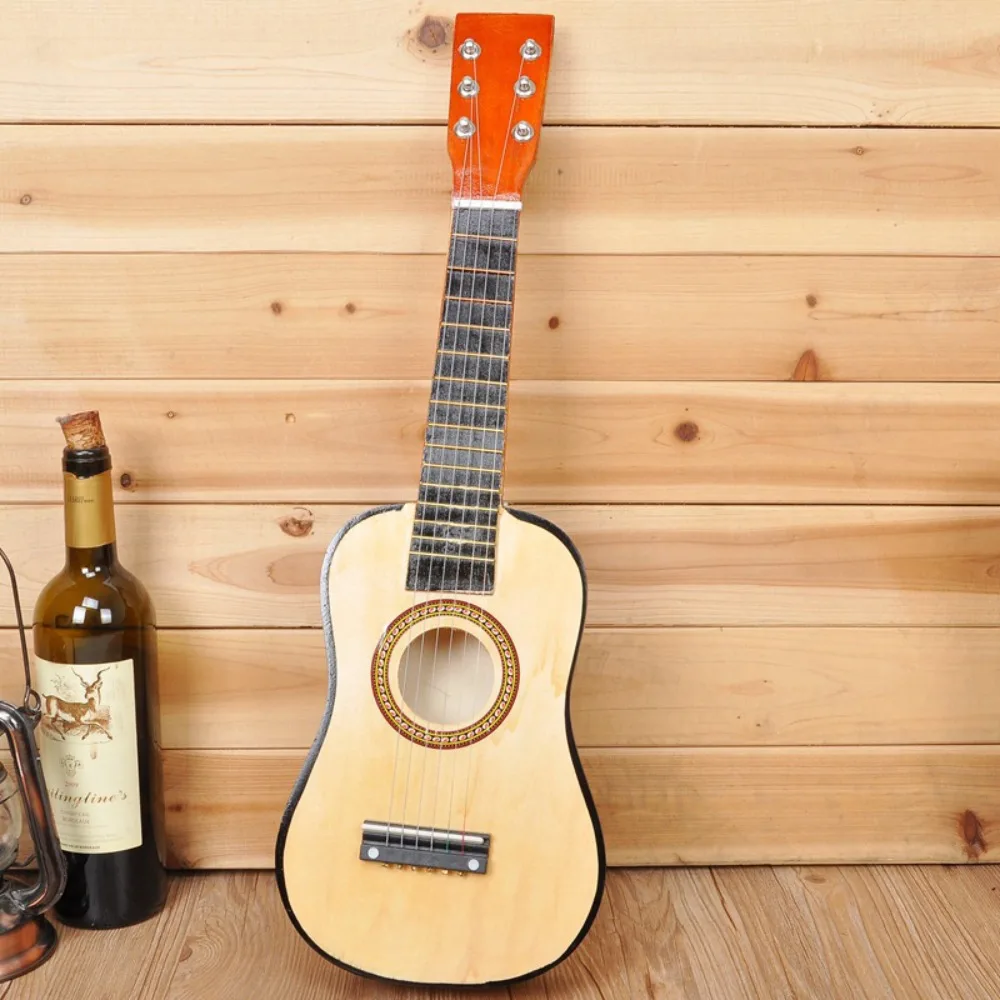【HOT SALE】 Solid Wood Children's Guitar Adjustable String Knob Classical Children's Instrument Toy Durable 21 Inch Musical Instrument Toy - 7