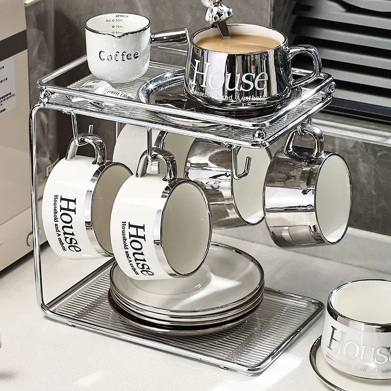 

Gift Coffee Tea Set Luxury Pot Cup Matcha Kitchen Samovar Tea Set Afternoon Lazy Saucers Service Juego De Te Home Decorationgs