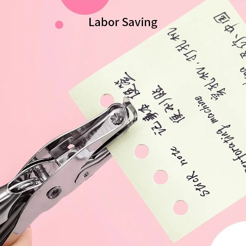 Single Handheld Circle Shaped Hole Puncher Hand Held Metal Office Supplies 6mm Pore Diameter Punch Stationery Single Hole Punch circle hole punch,hole punching tools,paper punch