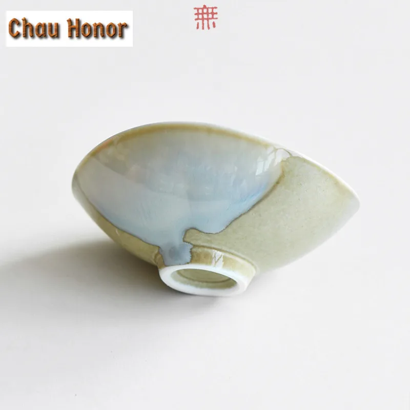 Creative Crescent Coarse Pottery Tea Scoop Antique Tea Infuser Spoons Shovel Chahe Household Awakening Tea Ladle for Tea Craft