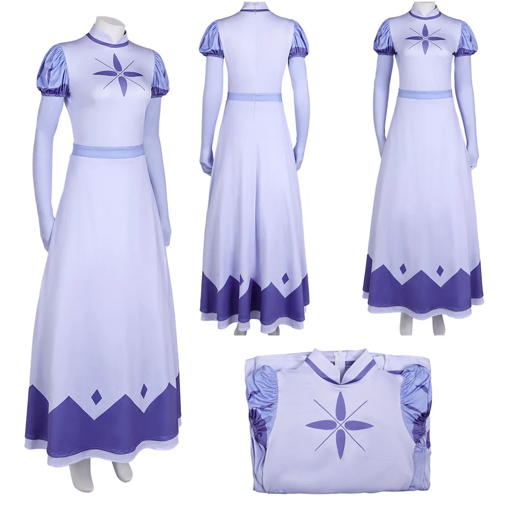 

Emily Hazbin Cosplay Fantasy Purple Long Dress Costume Adult Women Girls Anime Roleplaying Outfits Carnival Party Disguise Suit