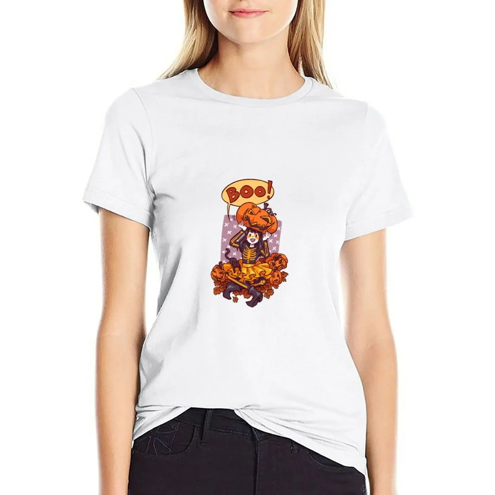 

Dani Halloween T-shirt shirts graphic tees oversized funny t-shirt dress for Women sexy