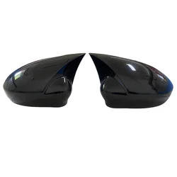 Fiat 500 & Grande Punto Stylish Side Mirror Cover Caps - Sleek Rearview Enhancements (Glossy Black)