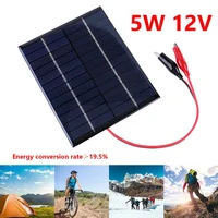 Panneau solaire étanche 10W 5V/12V, chargeur de cellules solaires, en polysilicium, pour outil de charge de batterie 9-12V 1