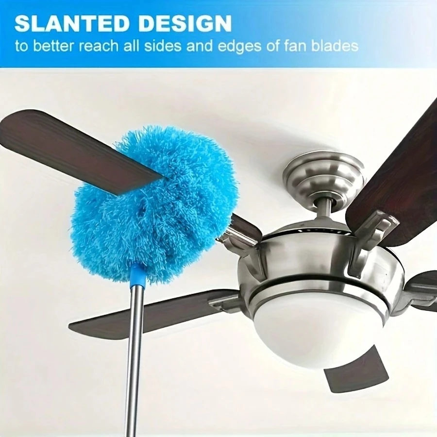 Ceiling Fan Duster Microfiber Duster Brush Telescopic Duster Brush Microfiber Dust Brush Telescopic Dust Brush Telescopic Dust Remover Cleaning Duster Retractable Duster Microfiber Ceiling Fan Duster Extends Up To 80cm Long Handled Dust Locking Reusable Cleaner Brush For Home Effortless Cleaning