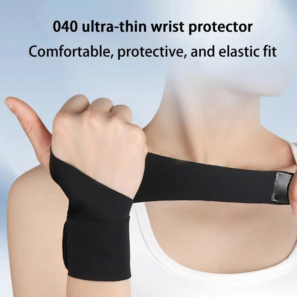 

1Pc Wrist Guard Fasten Tape Breathable Ultra-thin with Thumbhole Extra Soft Wicking Sports Wristband Wrist Wrap Sports Supplies