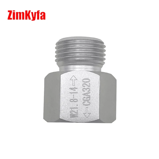Adaptador De Valvula CGA320 A Regulador CGA580 Para Cilindros De Co2