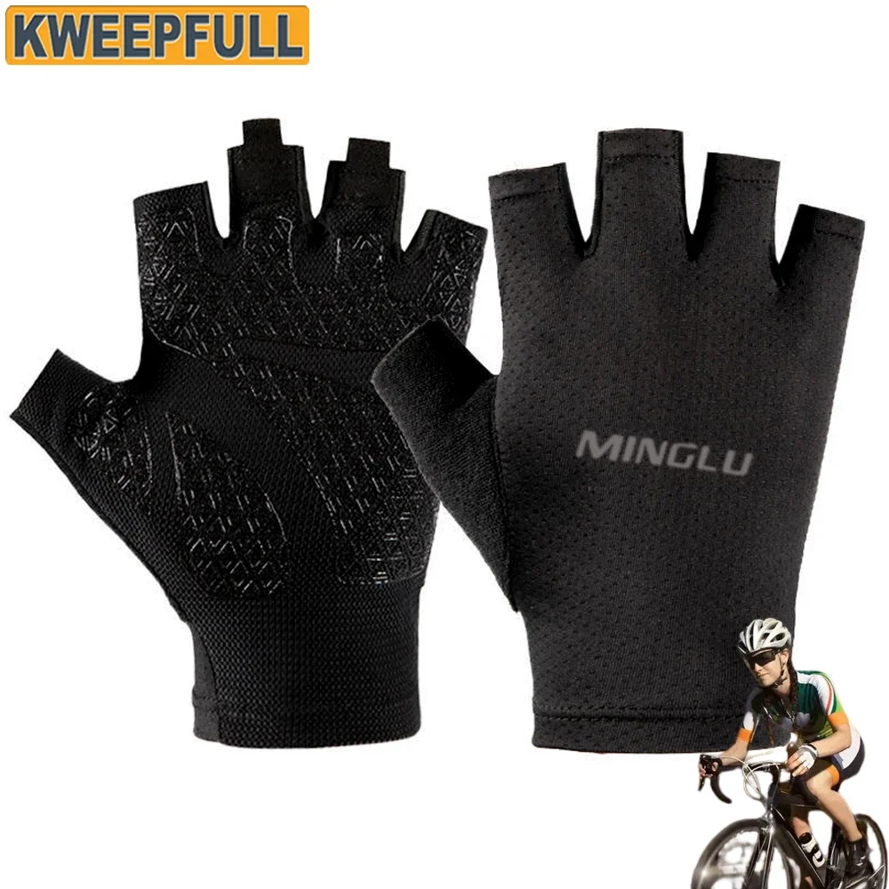 

1Pair Bicycle Gloves Half-Finger Cycling Gloves Non-Slip Shock Absorption Cushion MTB Bike Road Bike Gloves Sports Gloves Unisex