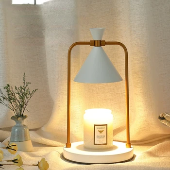 Table Lamp Decoration Candle Lamp Furnace Glass Aromatherapy Melting Wax Light Melting Candle Bedroom Atmosphere Table