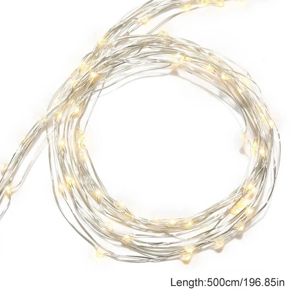 

Светильник String 50 LED наружная Водонепроницаемая медная проволочная лампа Звездное освещение для внутреннего дворика, сада, вечерние украшение
