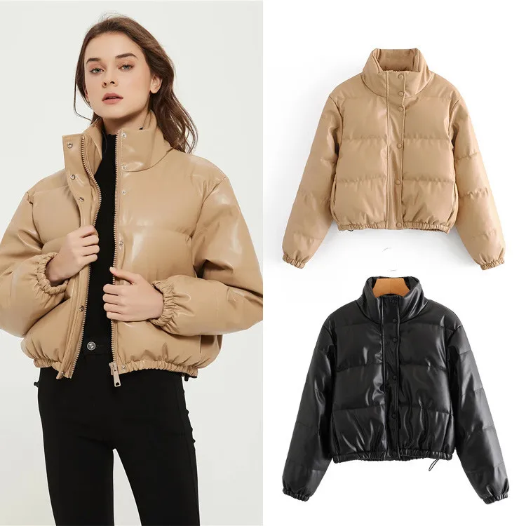 

Cropped Coat Zippe Winter Coat Women Winter Clothes Puffer Jackets Bubble Solid Color Autumn New Arrival Jacket 2023 Fashion Ins