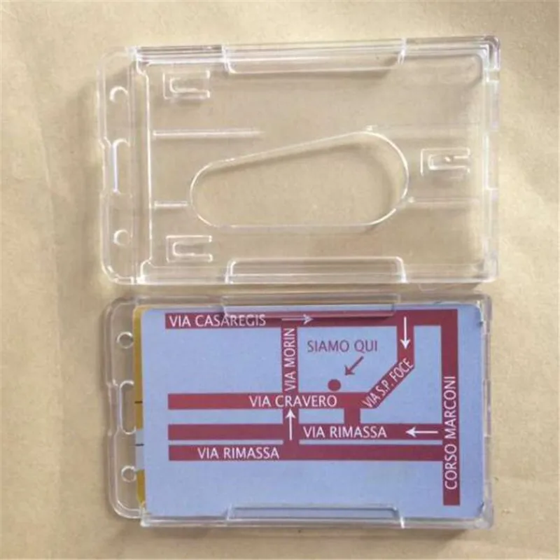 Multi-use Hard Acrylic Plastic Work Card Holders Protector Cover Bus Cards ID Cards Waterproof Anti Dust Transparent Case Wallet Card Holder Card Holder Credit Card Holder Card Wallet Id Card Holder Id Card Case Wallet Card Bag Business Card Holder Card Sleeve Card Sleeves