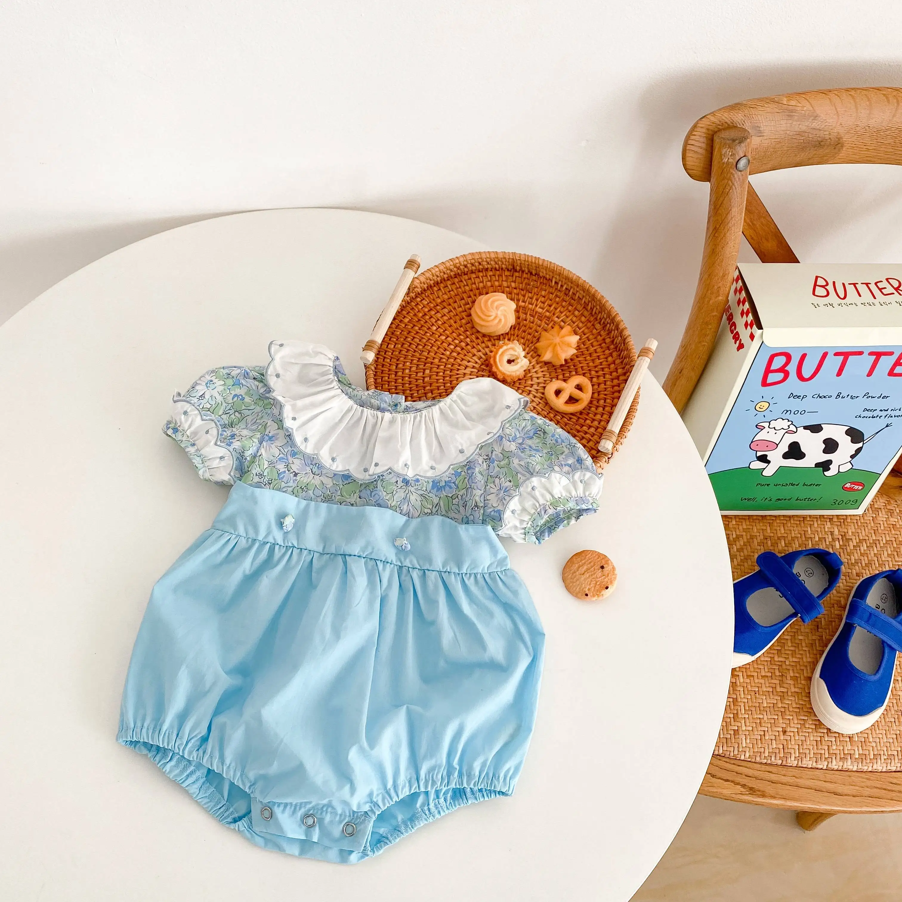 hot sales 2022 summer infant & toddlers clothing Cotton embroidered