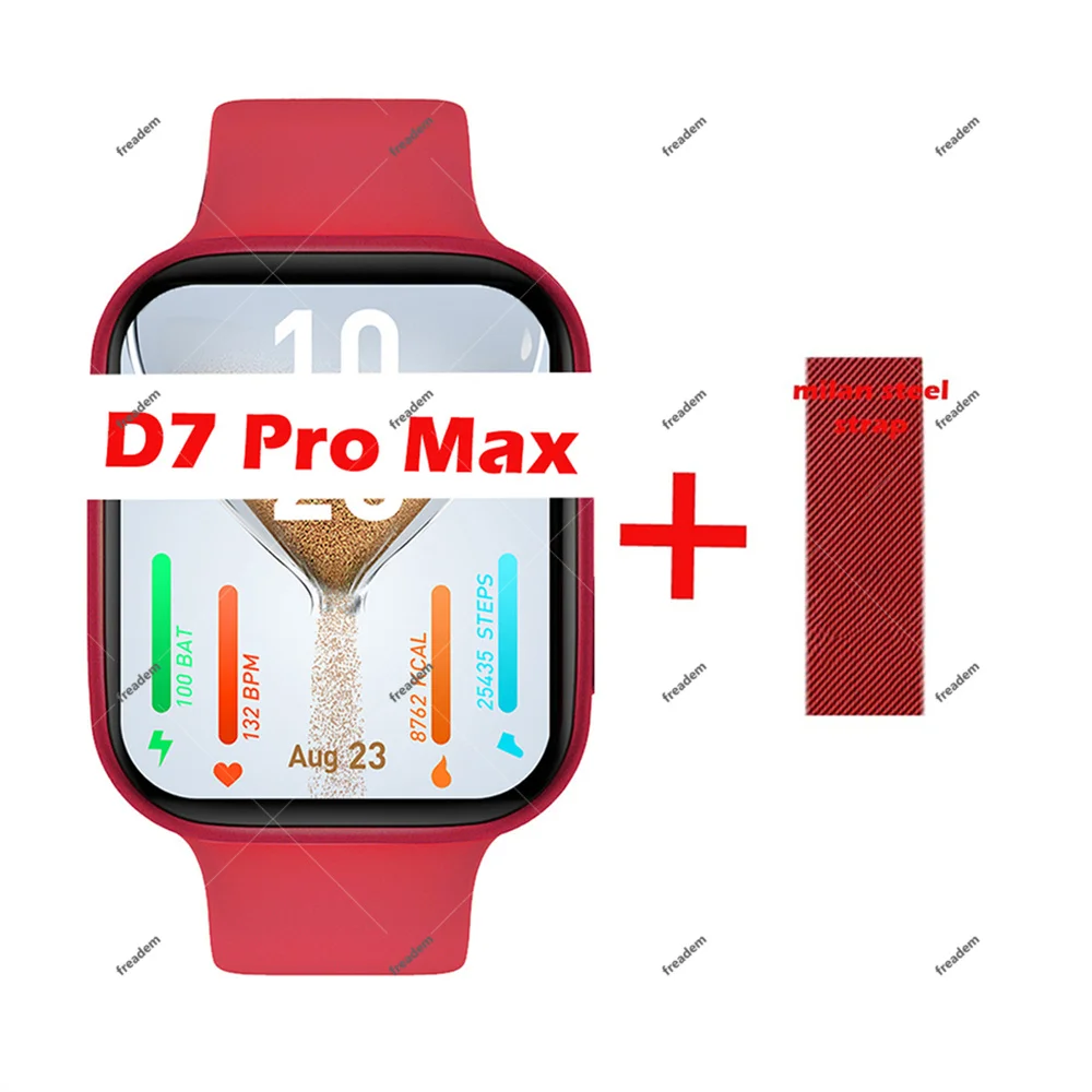 New IWO D7 Pro Max Smartwatch Series 7 GPS Bluetooth Call IP68 Waterproof Long Life Battery FitnessTracker 1.77inch Smart Watch 
