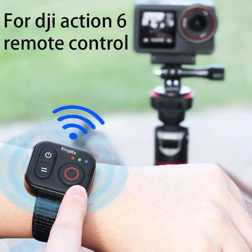 Pack télécommande sans fil Bluetooth 5.0 pour DJI Action 6/5/4 et Osmo 360, vue de face et de dos.