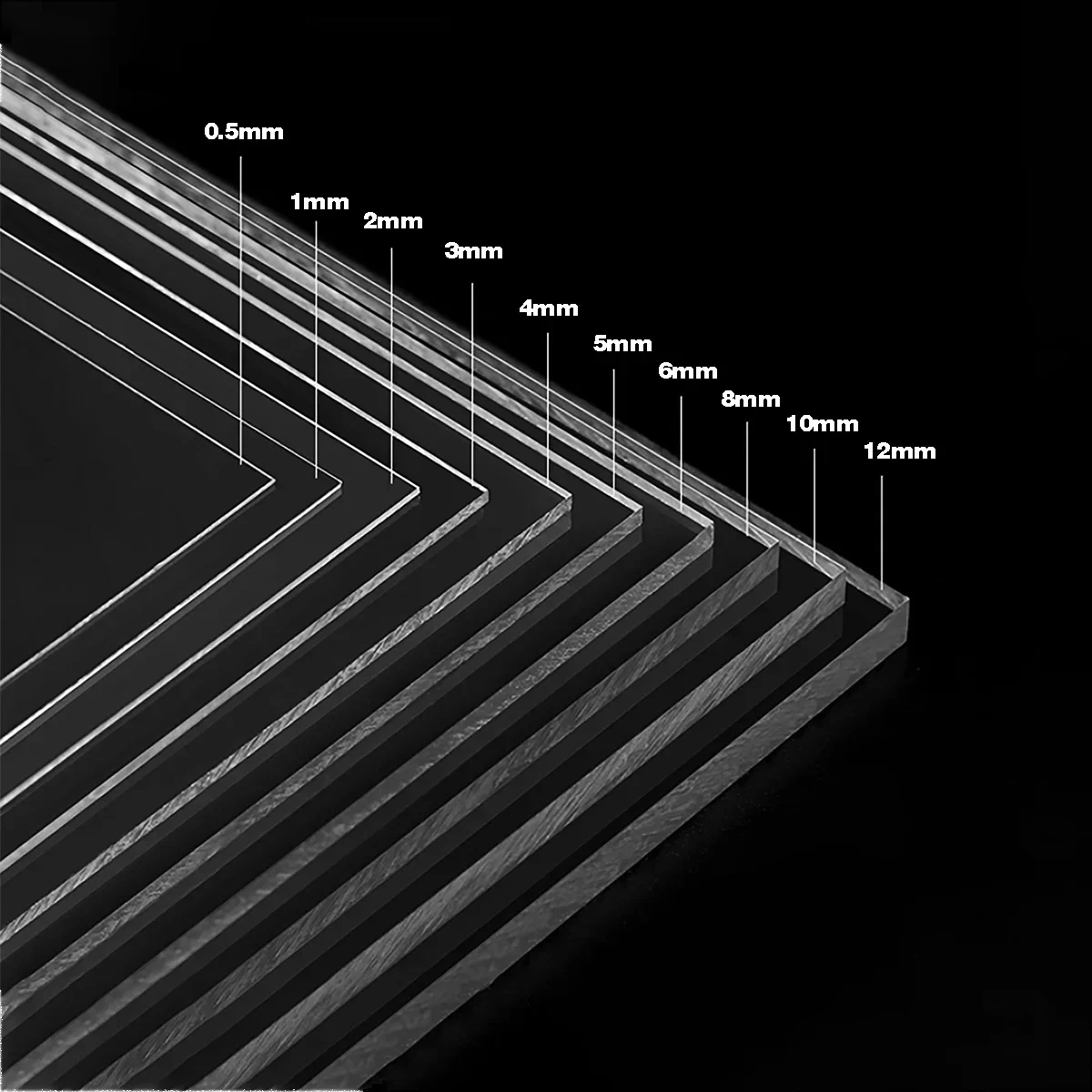 PVC Plate 0.2/0.3/0.5/0.8/1/1.5/2mm High Transparent Clear Plastic Sheet 100x200/200x200/200x300/300x400mm