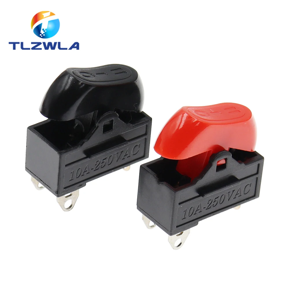4 ชิ้น 10A 250VAC เครื่องเป่าผมสวิทช์ Rocker Switch, 3 ตําแหน่ง ON OFF เรือสวิทช์ 1