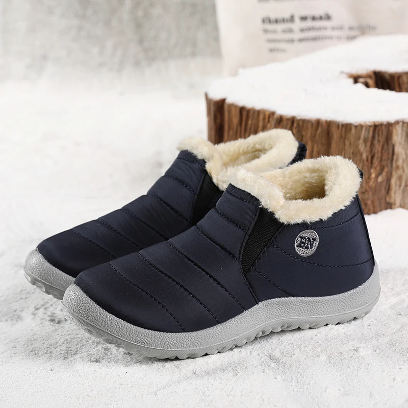 Men's Waterproof Snow Hiking Boots - Winter Outdoor Platform Footwear
