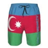 2023 Summer Polyester Azerbaijan Country Flag 3D Printed Men's Board Shorts Beach Pocket Running Summer Pants 5
