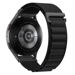 Nylon Alpine Loop Strap, 20mm/22mm Watch Band Bracelet for width 20mm (Official Black)