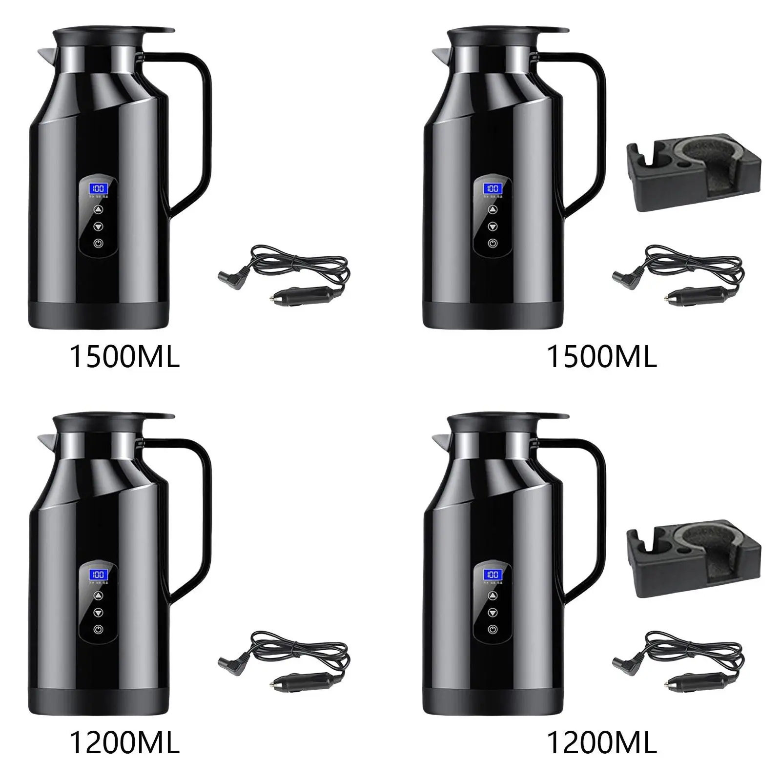 자동차 주전자 전기 보일러, 자동차 트럭용 가열 머그잔, 12V, 24V