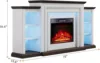 72" LED Electric Fireplace with Mantel, Fireplace TV Stand for 80 Inch TV, Modern Entertainment Center with Storage 6