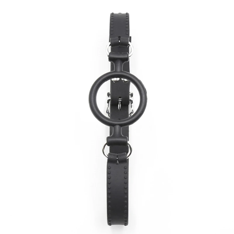 Gag o-ring boca aberta em silicone médico para casais_voghion.com