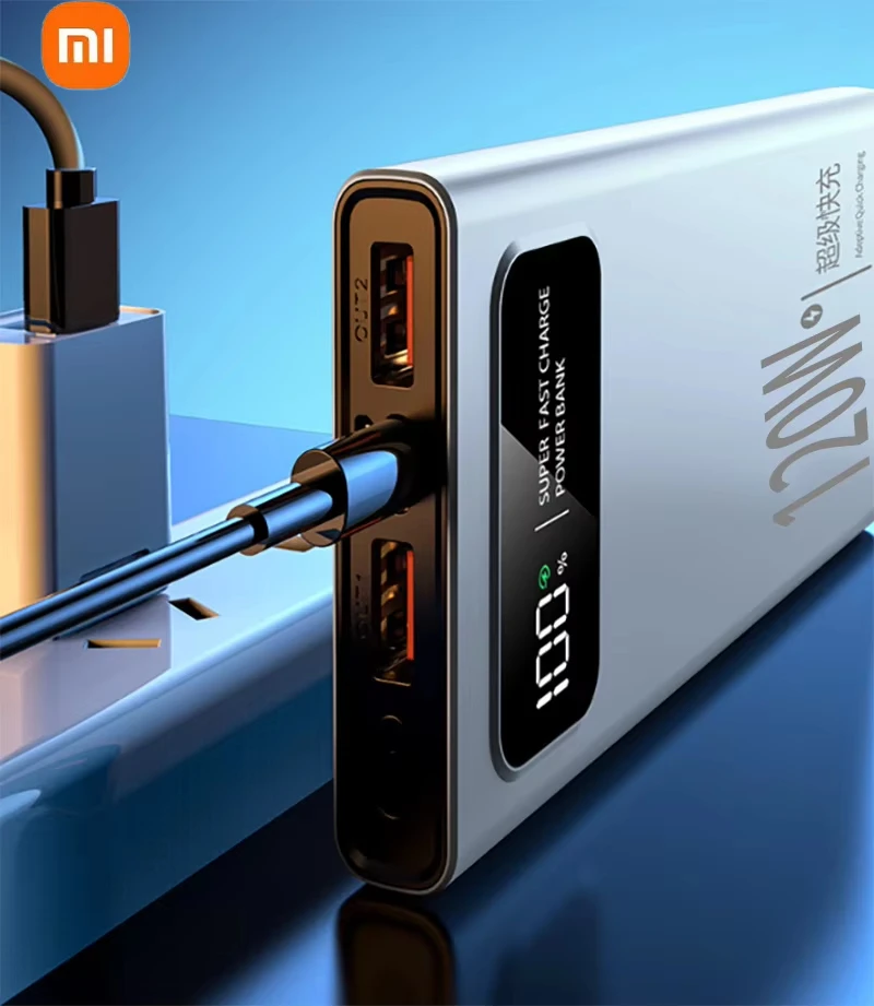 Xiaomi 200000mAh Power Bank 120W Super Fast Charger Large Capacity Mobile Power Portable External Battery Digital Display