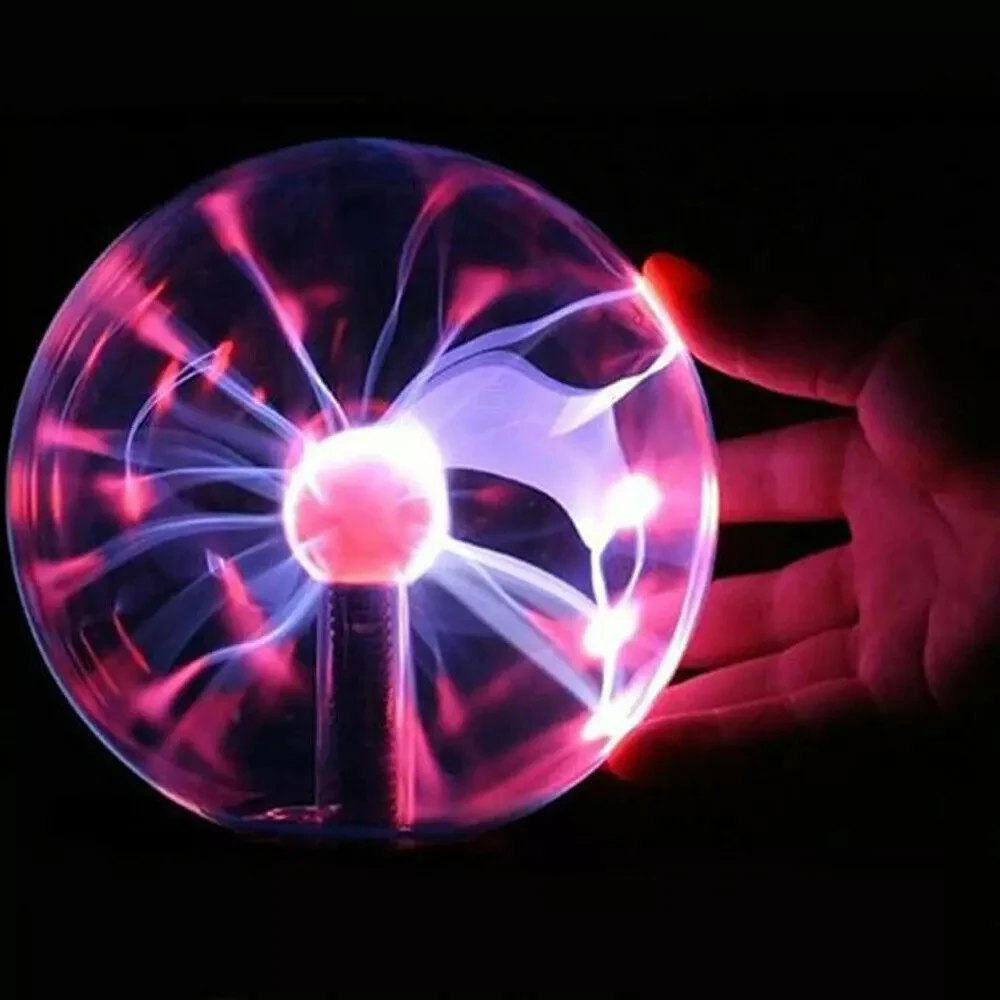 8in Plasma Ball Touch Activated Magics Globe Orb Table Lamp Sphere Nebula Light