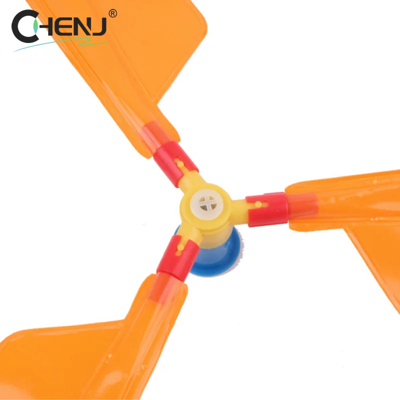 1 Set Fun Physics Experiment Homemade Balloon Helicopter DIY Material Home School Educational Kit Child Gift