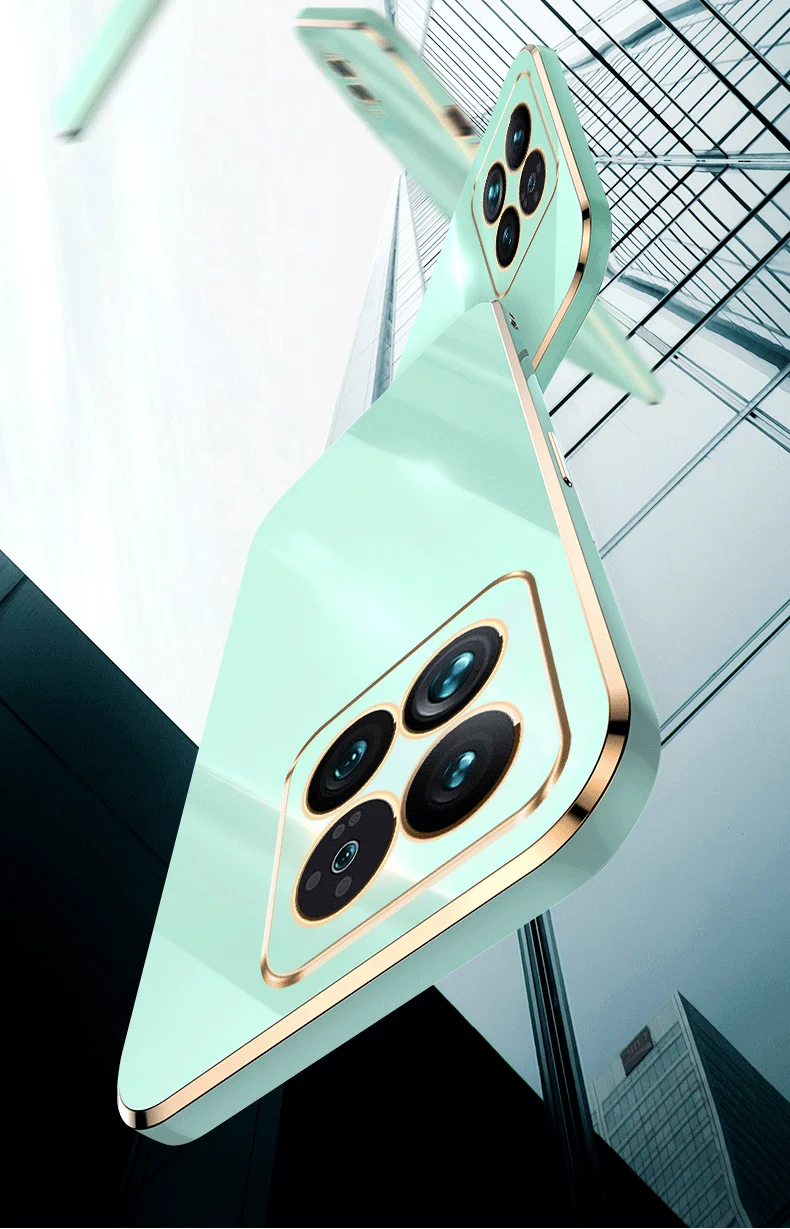 6D elektropläterat fodral för Xiaomi 14 Ultra Civi3 13T POCO C55 X5Pro Redmi Note 13 12 Pro Plus 12C 12r 12s skal_voghion.com