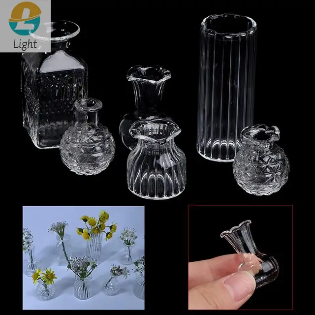 1:12 Dollhouse Miniature Flowerpot Vase Glass Basin DIY Furniture Toys