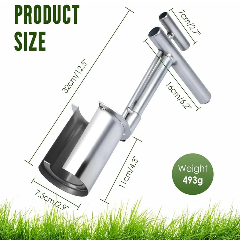 Hot Selling-2PCS Bulb Planter Tool,Plant And Fruit Tree Seedling Transplanter, Stainless Steel Seed Planting Tools Easy Transpla