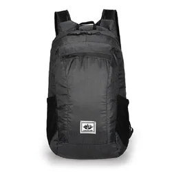 Compact Ultra - Light Waterproof Outdoor Travel Backpack & Fitness Bag, Foldable & Versatile (Black)