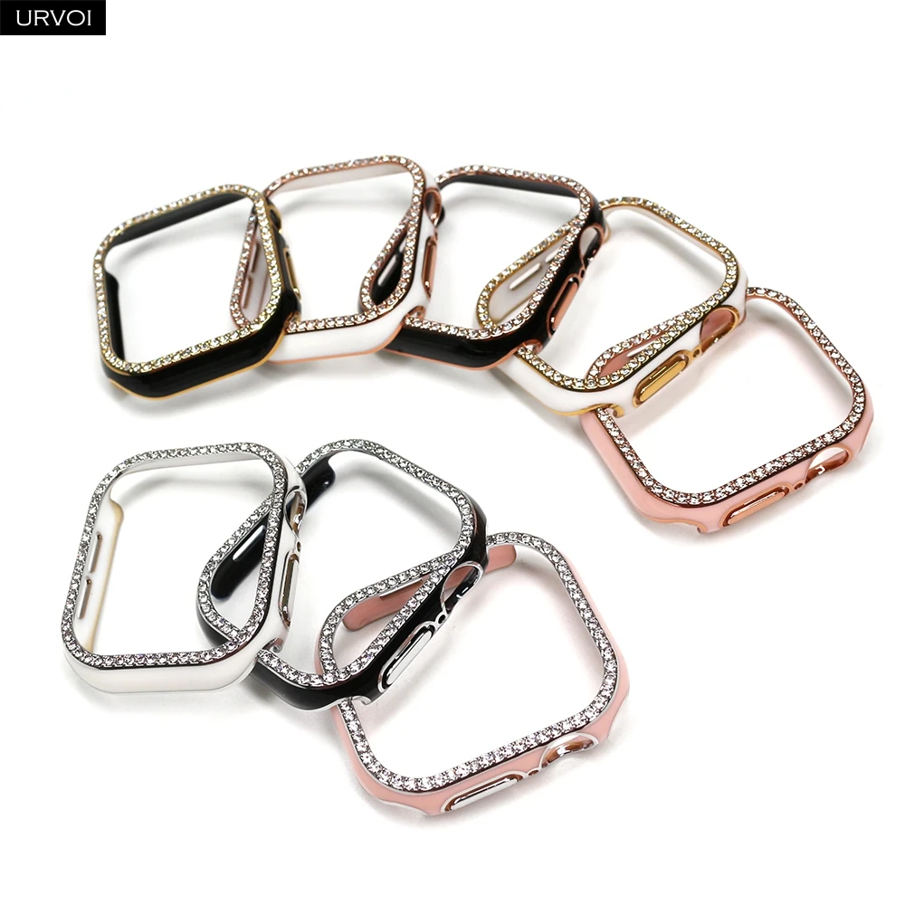 Elegant Zircon-Embellished Laser-Engraved Watch Case Cover