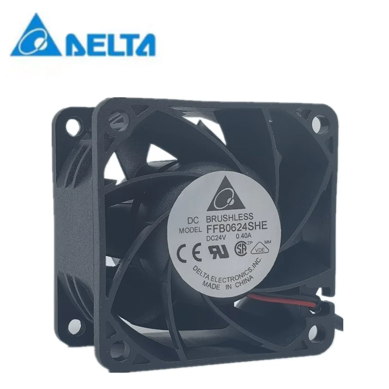 New delta FFB0624SHE 24V 0.40a 6038 6cm large air volume inverter cooling fan psd1206pmbx a 6038 6cm 30w sunon double ball fan 6038 for ant s7 s9 shenma m3 power supply cooling fan super violent wind