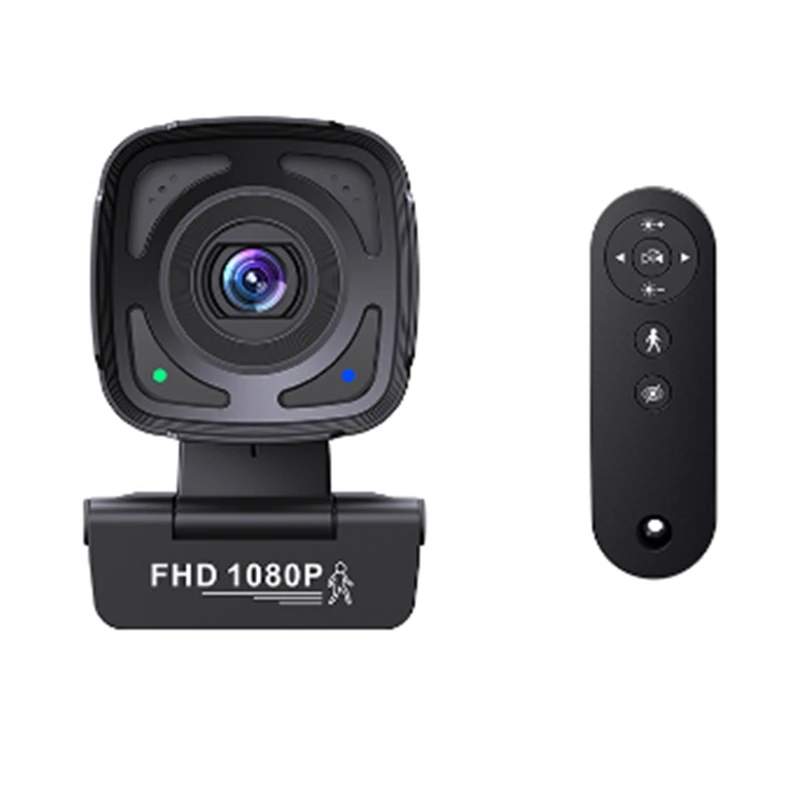 

Webcam 1080P Auto Tracking Streaming Camera Mini Cameras Teaching Webcam 1080P 30Fps Webcam With Remote Control Camera