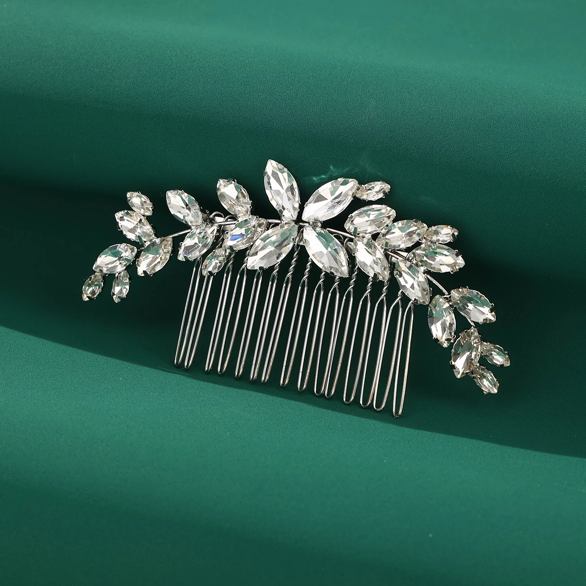 Bridal crystal hair comb headpiece jewelry rhinestone zircon handmade wedding hair ornament for women girls