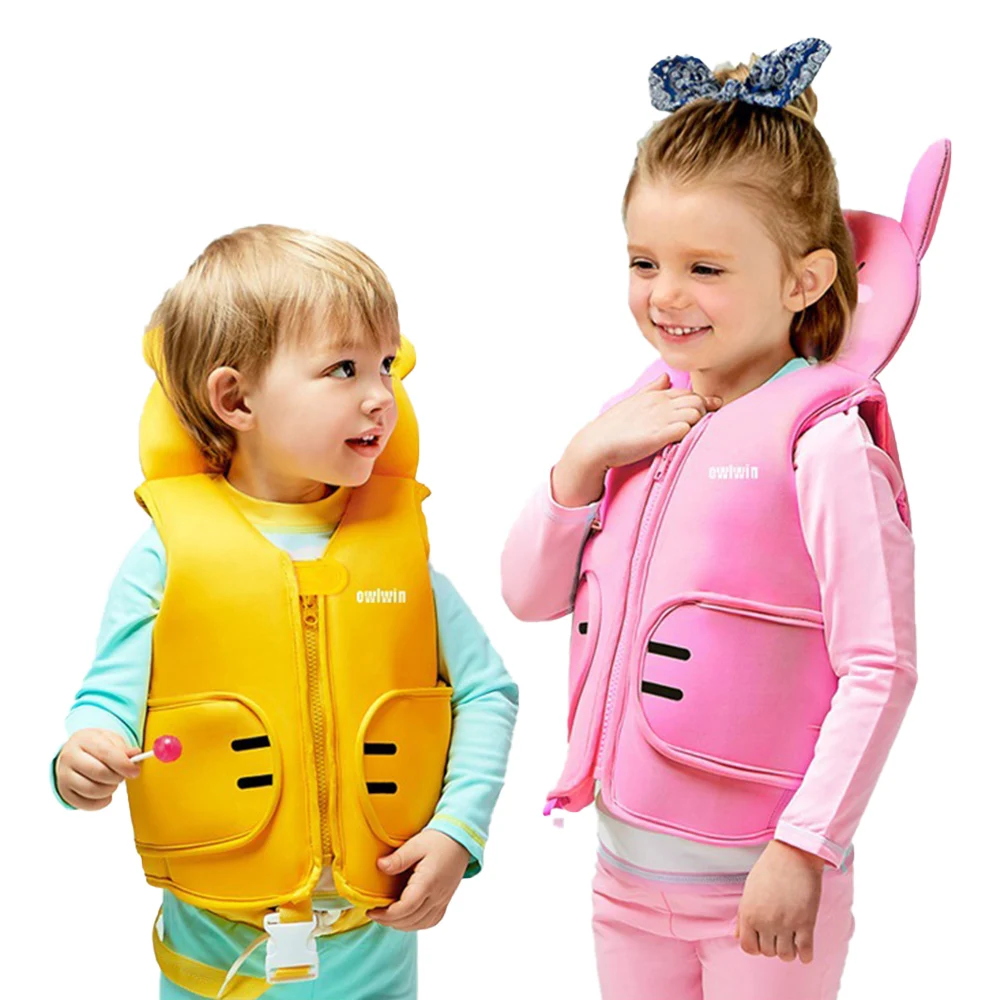 

2023 New Children's Lifejacket Cartoon Bear Buoyant Vest for Beginners Swimming Practice Portable Water Sports Safety Lifejacket