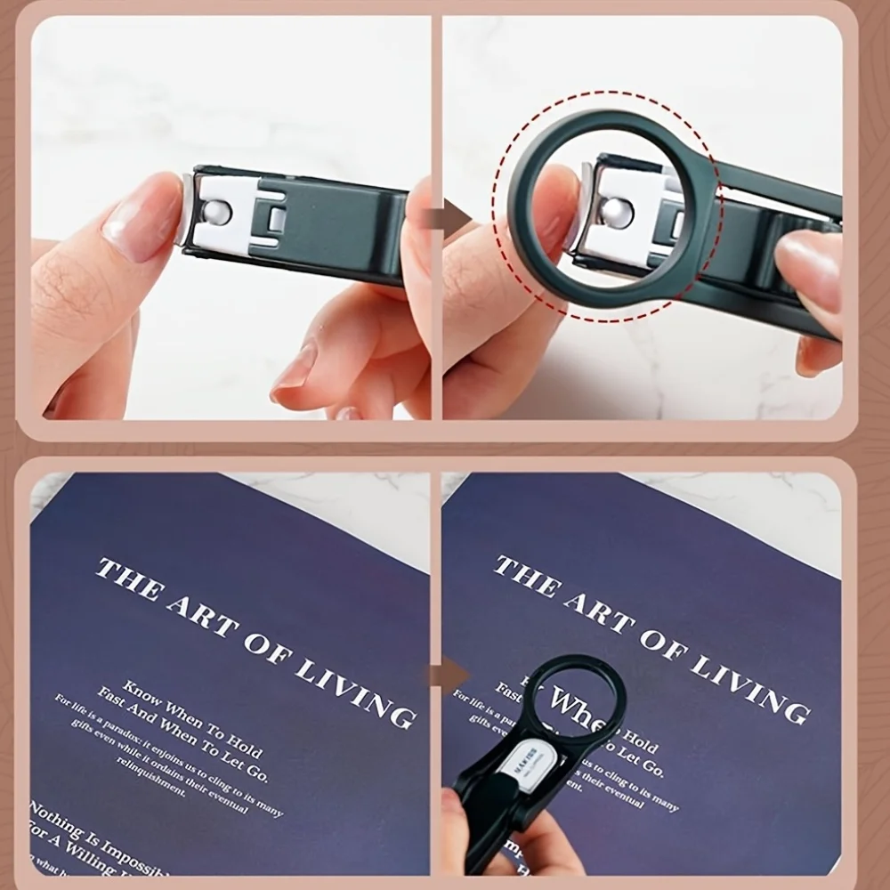 Creative Magnifying Glass Nail Clippers-Anti Splash Nail Clippers-Individually Fitted