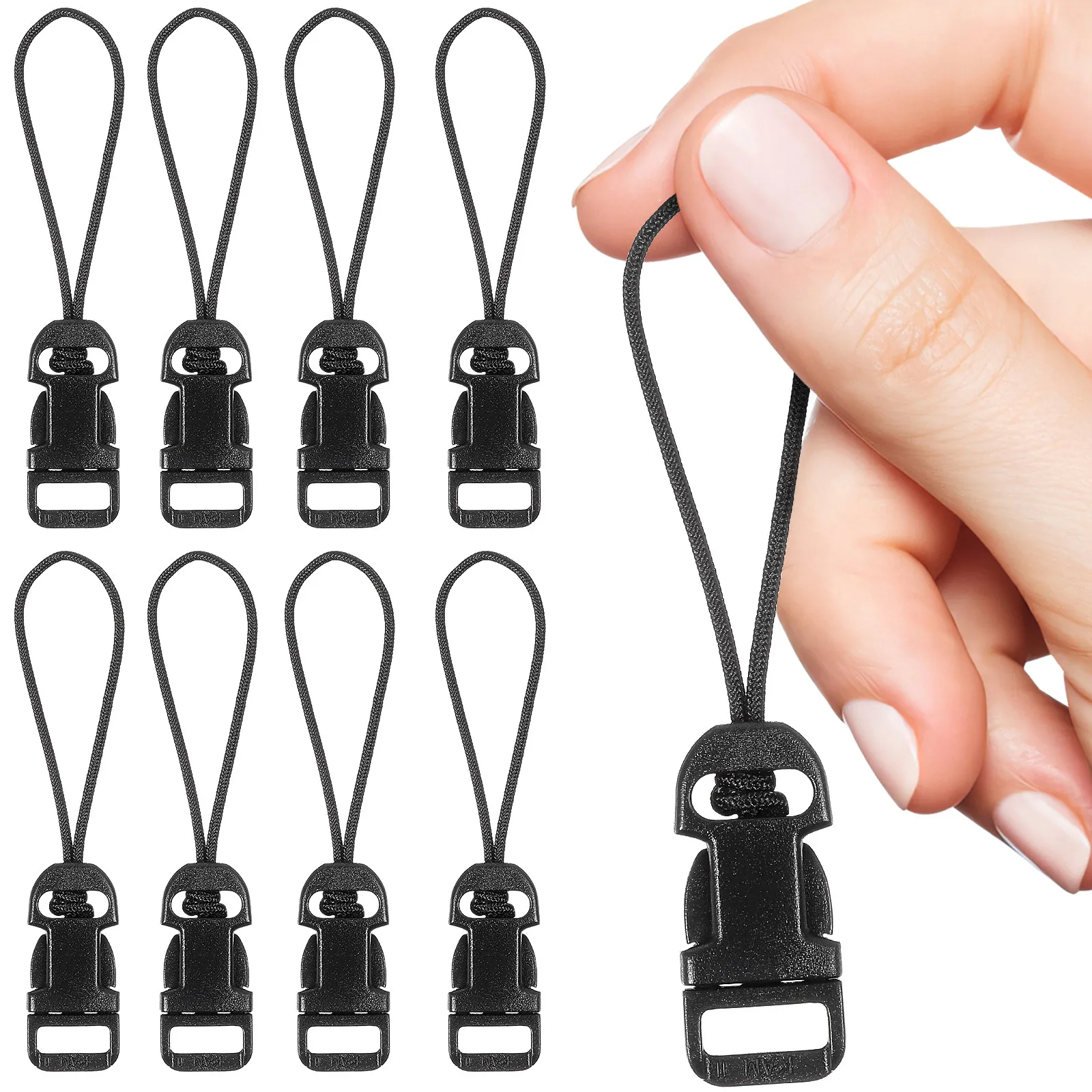 10Pcs Qd 루프 퀵 디스커넥트 스트랩 어댑터 - 11Mm 와이드 스트랩 및 1.3mm 나일론 와이어 루프용 카메라 스트랩 릴리스 커넥터