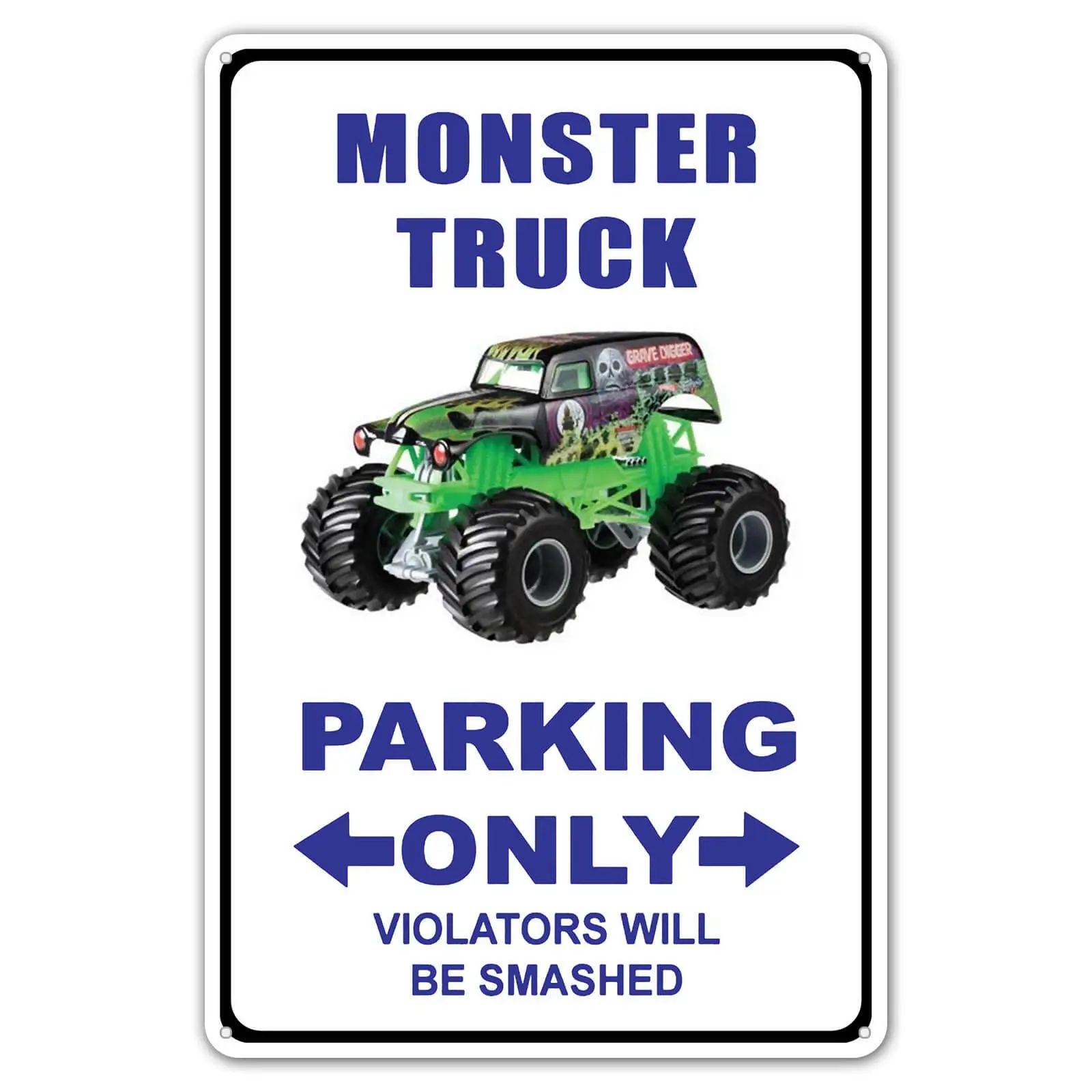 Металлический уличный знак ZYPENG, монстр-Трак, только для парковки, нарушение, украшение, жестяные знаки 8x12 дюймов