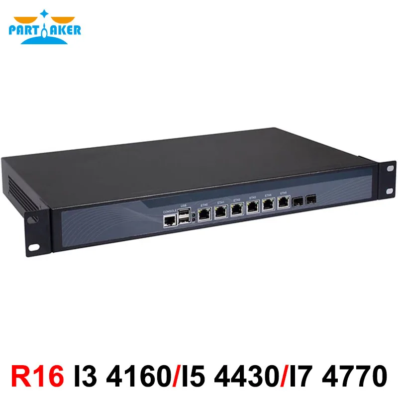 Firewall VPN 19 Inch 1U Rackmount Network Appliance Intel Z87 i7 4770 i5 4430 i3 4160 with 6 LAN 2 SFP 82599ES 10 Gigabit AES-NI partaker r11 firewall vpn 1u rackmount network security appliance with aes ni router pc intel core i5 2520m 6 intel gigabit lan