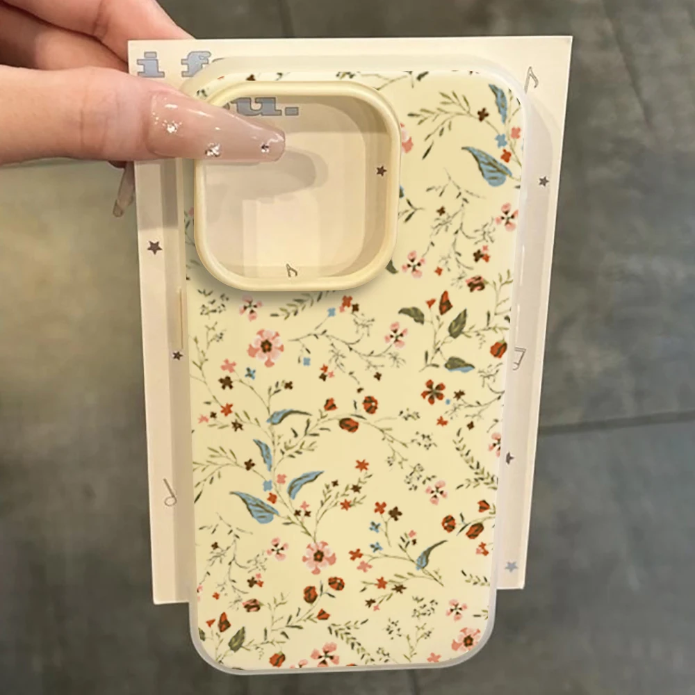 Small Floral Print Silicone Phone Case Cover