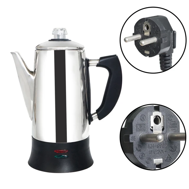 DUTRIEUX Electric Percolator Coffee Pot Stainless Steel Coffee Maker  Percolator Electric Pot - 4 Cups Stainless Steel Percolator - AliExpress